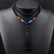 7 Chakra 108 Bead Natural Stone Necklace - Image 3