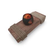 Lotus & Om Symbol Glass Candle Holder - Image 2