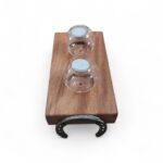 Sapele and Horseshoe Candle Holder